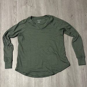 American Eagle Outfitters Olive Waffle Knit Sweater